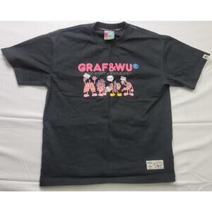 GRAF & WU Graphic Short Sleeve T-Shirt Men's Medium Streetwear Vintage
